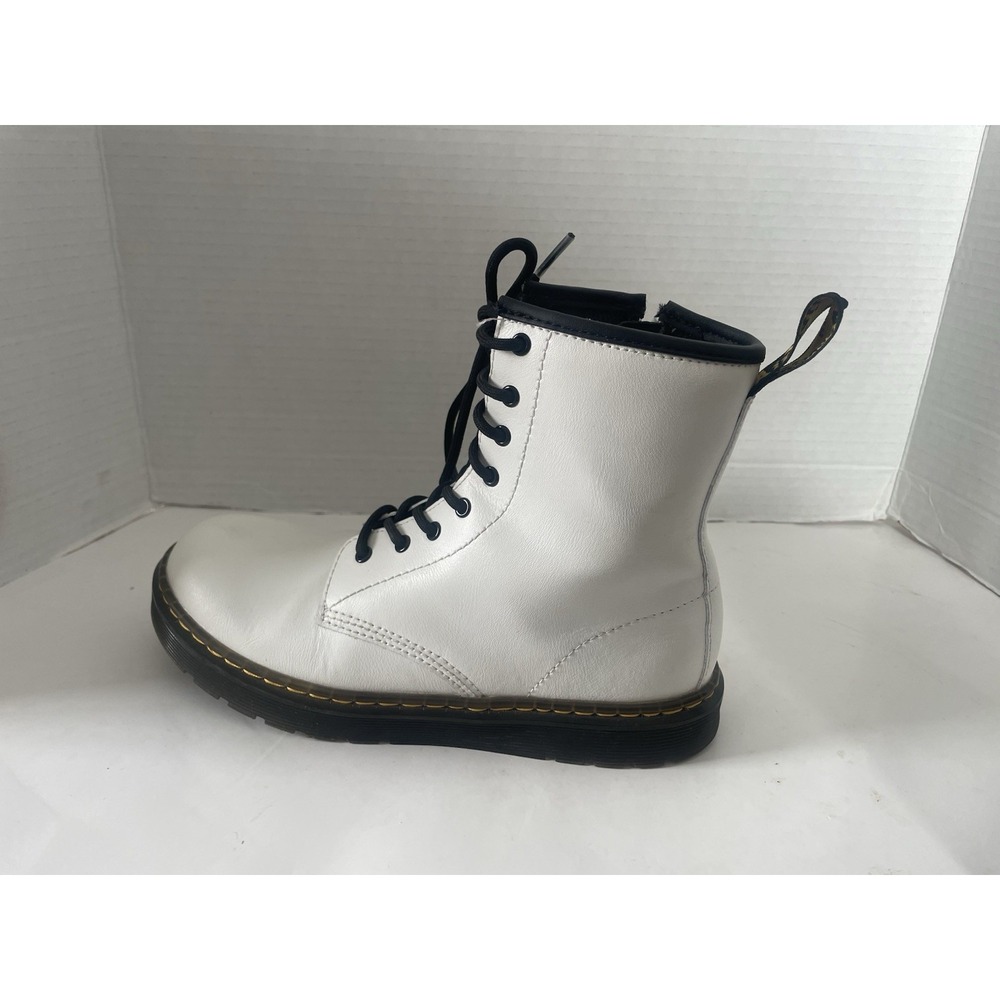 Doc Martens Luana White Leather Combat Boots Women's US Women's 6 Men's 5 - Picture 6 of 10
